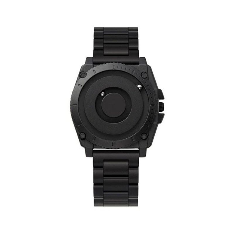 Clearance New Magnetic Wristwatch Mechanical Chronograph Men's Watch Rubber Strap Sports Simple Style_voghion.com