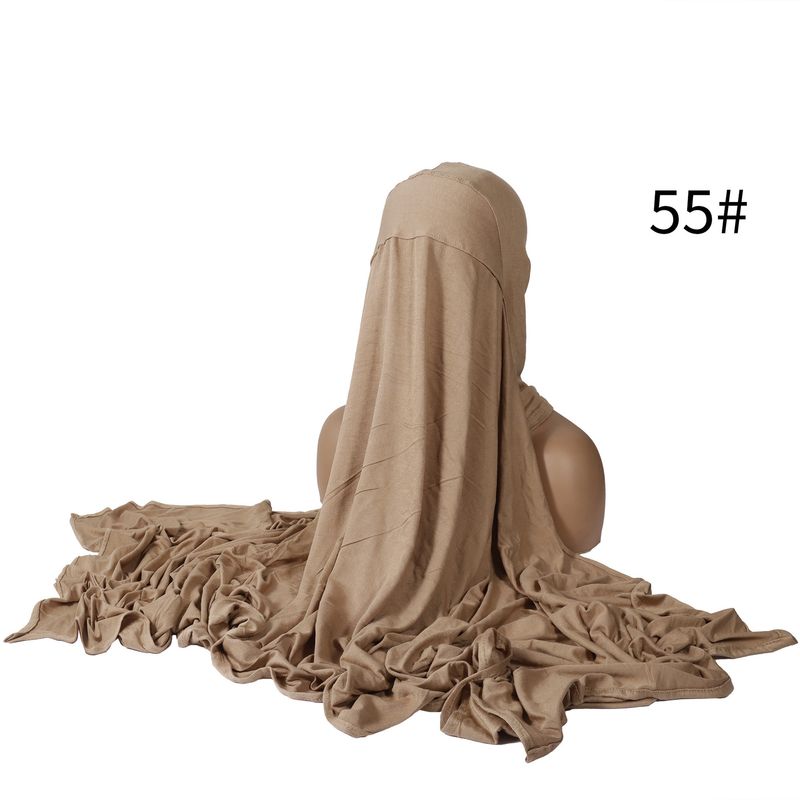 Modal Multi-Color Neck Scarf & Head Wrap Set – Breathable, High-Elastic Sweat Cloth (2-Piece Women's Long Scarf Combo)_voghion.com