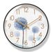 Yipula 6260 Wall Flower Dandelion Living Room Simple Pastoral Silent Sweep Second Quartz Clock_voghion.com