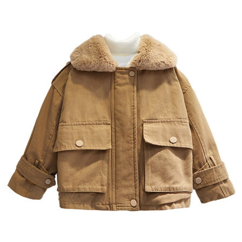 Kid's Clothing winter new children's thick warm coat children's casual loose fashion coat diamond pattern coat_voghion.com