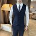 Westenanzug-Set im Bräutigam-Stil für Herren – formelle, legere Weste und Hose für Hochzeit und Büro_voghion.com