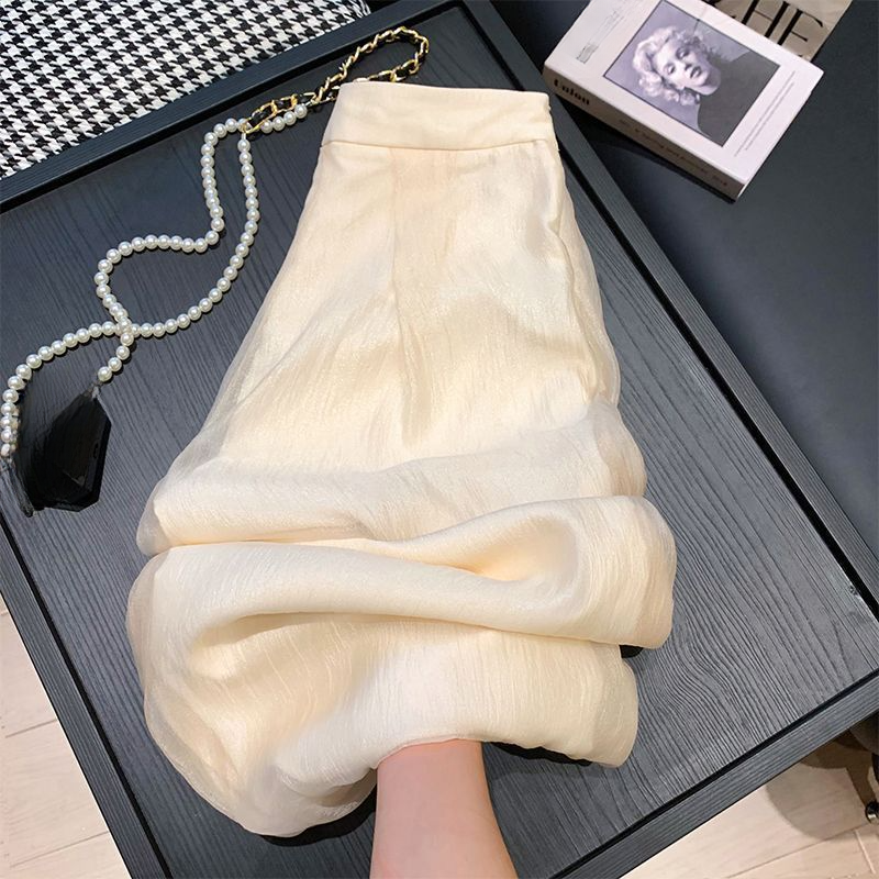 Fairy Chiffon Wide Leg For Women In The Summer Of 2025, With Thin Style A High Waist Hanging Design, Loose And Casual,_voghion.com
