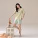 Pajamas Women's Pure Cotton With Chest Pads, Short-sleeved Shorts, Thin Sweet Temperament, Can Be Worn Outside Large-size Loungewear_voghion.com