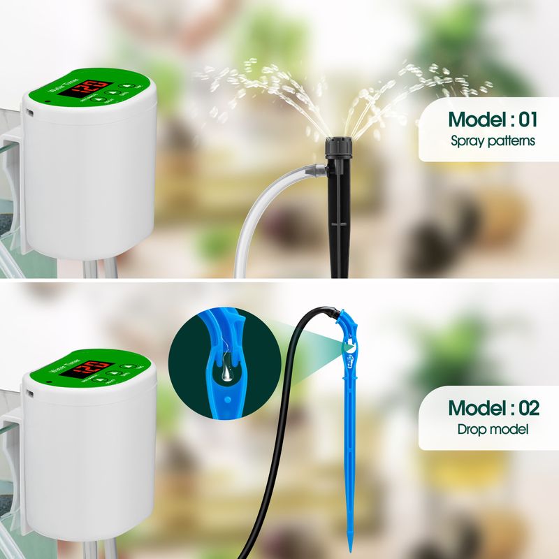 Intelligente zeitgesteuerte Hochdurchfluss-Automatikmaschine für den Balkon, Garten-Lazy-Bewässerungswerkzeug, Tropfbewässerungsmaschine für Grün_voghion.com