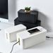 Cable Management Box - Plastic Cord Organizer For Desk, Home & Office Use (Multi-Slot Design, Child-Safe Socket Cover)_voghion.com