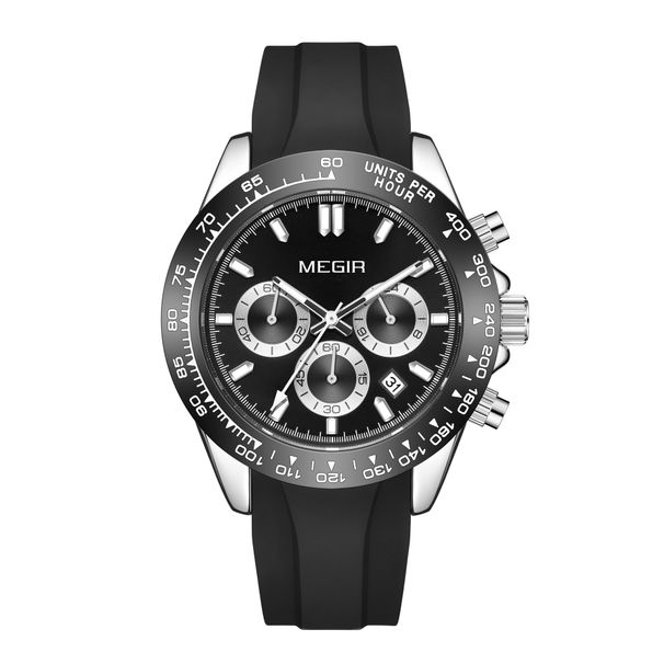 Reloj de cuarzo multifuncional para hombre con correa de silicona: resistente al agua, cronógrafo, luminoso, indicador de fecha, estilo informal elegante_voghion.com
