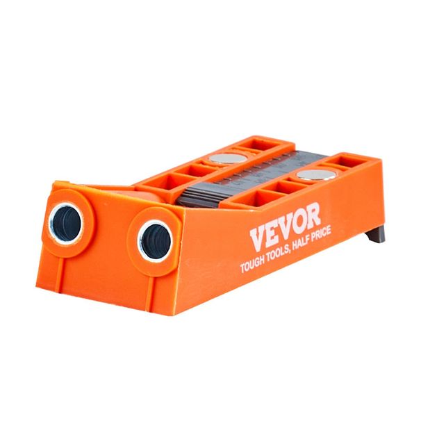 VEVOR Pocket Hole Jig, 56 Pcs Mini Jig Pocket Hole System With 9" C-clamp, Step Drill, Wrench, Square Drive Bit, Drill Stop Ring, And Screws, For DIY Carpentry Projects_voghion.com