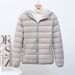 Down Jacket Women's Light And Thin New Hooded Warm_voghion.com