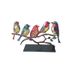 Hundred flowers colorful bird metal wrought iron 3D three-dimensional ornament colorful bird decoration handicraft pendulum_voghion.com