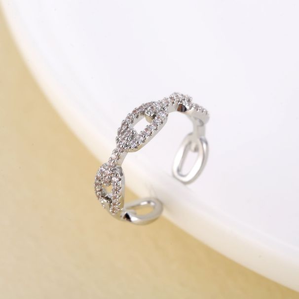 Getijdenset zirkonium twist ring gepersonaliseerde wijsvinger ring micro-clad hennep touw open ring_voghion.com