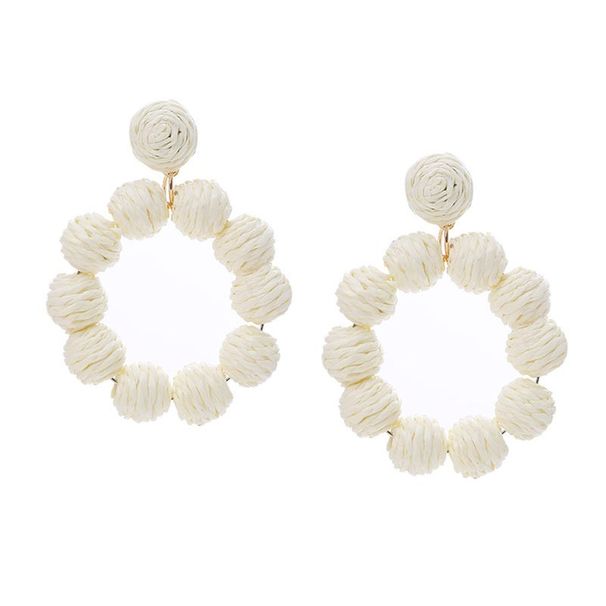 Yamaler 1 Pair Drop Round Holiday Style Jewelry Dangle Earrings for Vacation_voghion.com