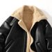 Men's Winter Bomber Jacket – Faux Leather & Fleece Lined, Windproof, Relaxed Fit (M-5XL, Black)_voghion.com