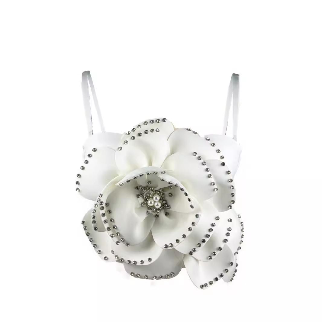 Ropa de mujer, nuevo sujetador de espiga con diseño avanzado y abalorios multicapa con flores grandes, ropa sexy para chicas, tirantes dulces_voghion.com