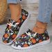 Halloween Kürbis Print Ghost Skull Canvas Casual Single Schuhe_voghion.com