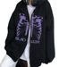 Y2K Skeleton Hoodie 90s Pattern Print Zip-Up Sweatshirt_voghion.com
