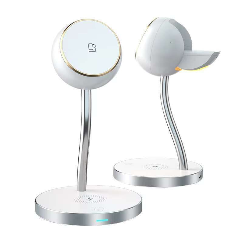 Bedhead Desktop Touch LED Light Mobile Phone Charging Stand 3-in-1 Wireless Charger_voghion.com
