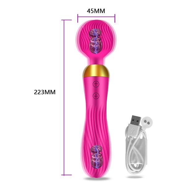 Vibratore potente dildo per donne bacchetta magica clitoride stimolatore clitoride 18 velocità massaggiatore punto G giocattoli sessuali per donne_voghion.com
