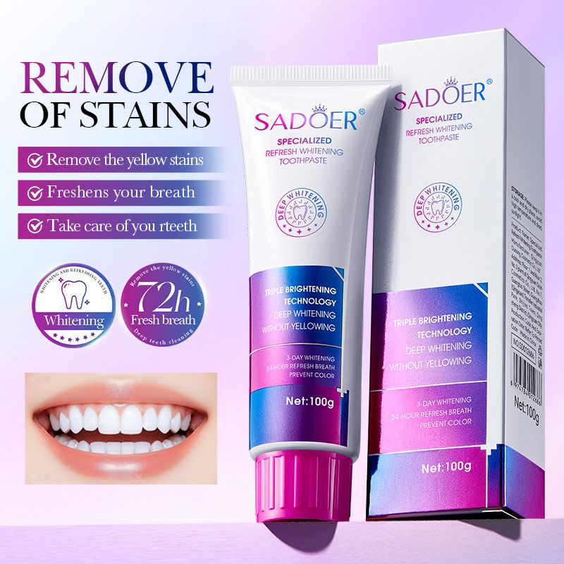 Toothpaste SADOER Specializes In Fresh, Whitening And Discoloration Toothpaste 100g Clean Teeth Toothpaste_voghion.com