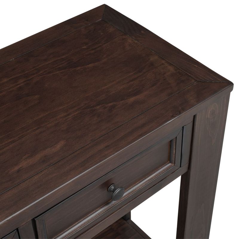 TREXM Console Table/Sofa Table With Storage Drawers And Bottom Shelf For Entryway Hallway(Espresso)_voghion.com