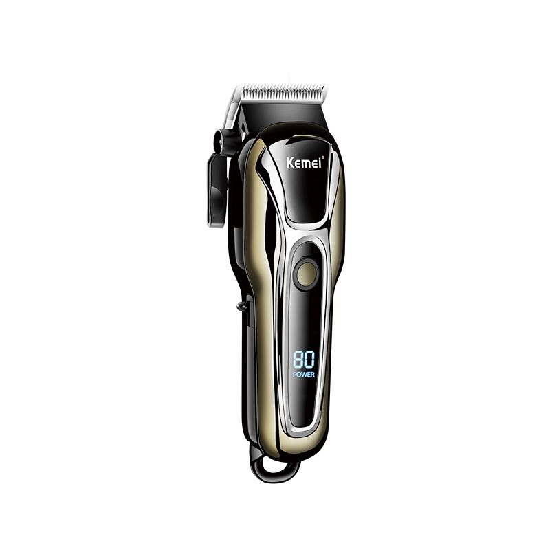 KM-1990PG Profesyonel Saç Kesme Makinesi - Salon ve Ev Kullanımı İçin LCD Ekranlı ve USB Şarjlı Yüksek Güçlü Kablosuz Düzeltici_voghion.com