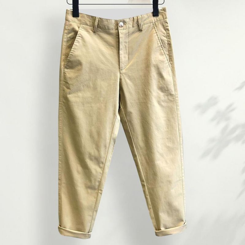 Herren Frühling Stilvolle Herren Slim Fit Nin Hose mit Taschen Reißverschluss Bequeme Streetwear Hose für den Knöchel_voghion.com