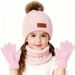 Wintermützen, Schals, zweiteilige Sets, Doppelbälle, Baby-Strickmützen für Kinder, warm, samtig und dicker._voghion.com