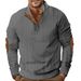 "Maglione da uomo in jacquard 3D – Collo alto con mezza zip (leggero, design strutturato)"_voghion.com
