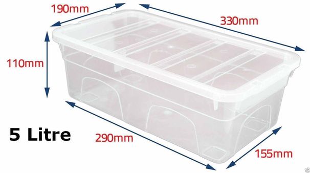 Clear Plastic Storage Box Boxes With Lids UK BRITISH MADE Home Office Stackable_voghion.com
