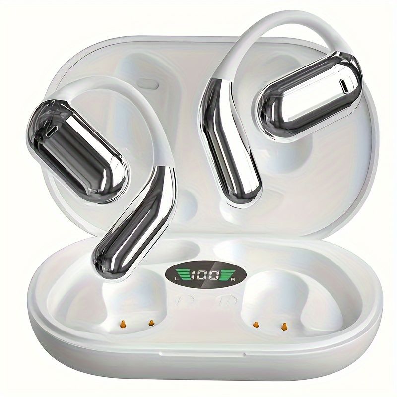 Nya Sports Trådlösa hörlurar med hög ljudkvalitet, Trådlösa 5.4 hörlurar med öronkrokar, Sports 50H hörlurar, Trådlösa hörlurar_voghion.com