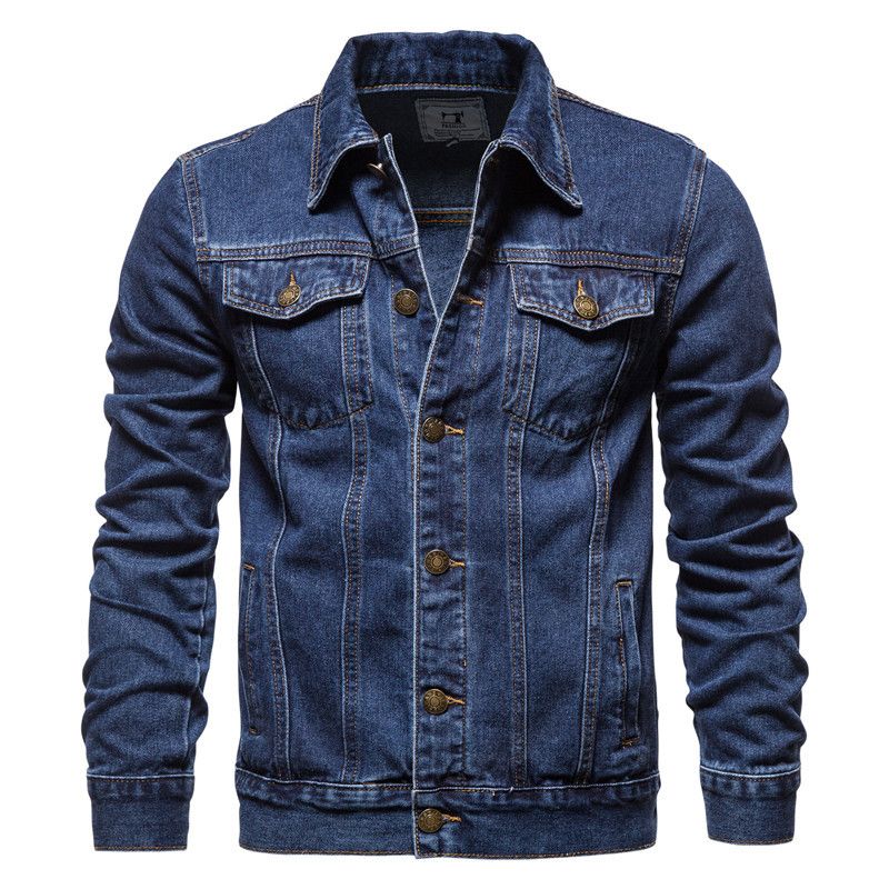 Man's clothing Denim jacket Cotton casual slim-fit jacket Men's denim jacket men's_voghion.com