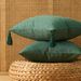 Solid Color Cotton Linen Cushion Cover, Simple Decorative Pillowcase With Tassels, No Insert For Sofa Bedroom Decor_voghion.com