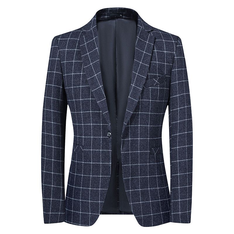 Men's Clothing plaid casual suits men's slim small suits men's suit jackets_voghion.com