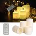 Remote Control LED Flameless Candles Set - White & Cream Shells, 3/4/5/6 Inch, Customizable Printing, Wedding & Home Decor,_voghion.com