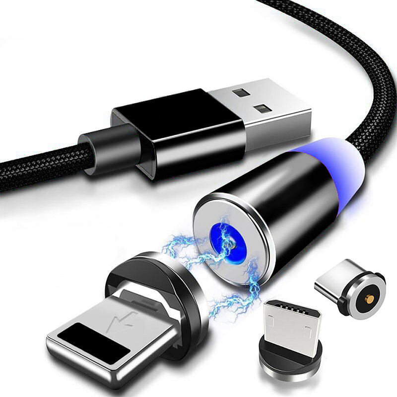 LED Μαγνητικό καλώδιο USB Γρήγορη φόρτιση Τύπος C Καλώδιο Μαγνητικός φορτιστής Φόρτιση δεδομένων Καλώδιο Micro USB Καλώδιο κινητού τηλεφώνου Καλώδιο USB_voghion.com