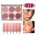 Miss Rose Rouge-Palette mit sechs natürlichen, sonnengebleichten Farben, matt und perlmuttartig, transparentes Fenster, hautfreundliche Rouge-Palette_voghion.com