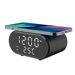 Digital Alarm Clock With LED Nightlight, Battery Backup And Snooze Function, Modern Black Design For Bedroom Or Office_voghion.com