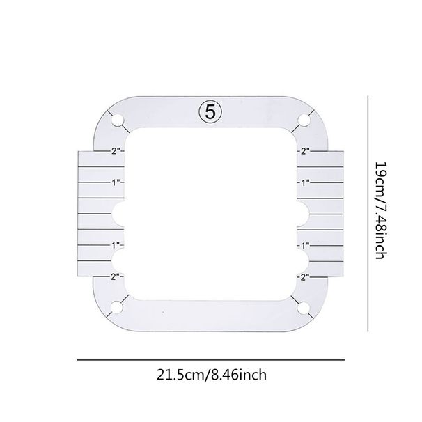 Akrylové DIY šití patchworkové pravítko duté šicí šablony_voghion.com