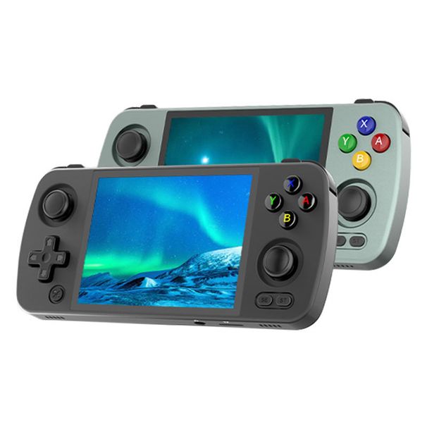 RG405M Gaming Handheld - Suono stereo a doppio corno, corpo in alluminio CNC, batteria da 4500 mAh, schermo IPS HD da 4", con cuffie da gioco professionali gratuite_voghion.com
