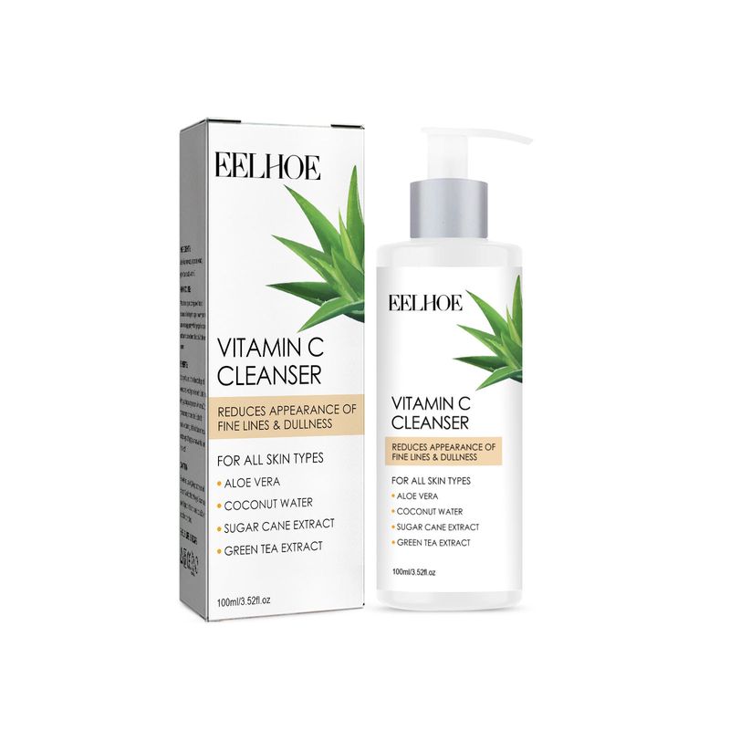 EELHOE Vitamin C Facial Cleanser Deeply Cleanses Repairs Darkness, Firms Pores, Moisturizes and Whitens Skin_voghion.com