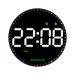 Modern LED Digital Wall Clock With Large Display, Temperature, Calendar & Alarm - Colorful Backlight For Living Room, Bedroom, Office_voghion.com