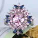 2025 nuovi arrivi moda vero solido sterling colore donne AAA multicolore zircone gioielli blu padiglione fiore anello argento matrimonio regalo_voghion.com