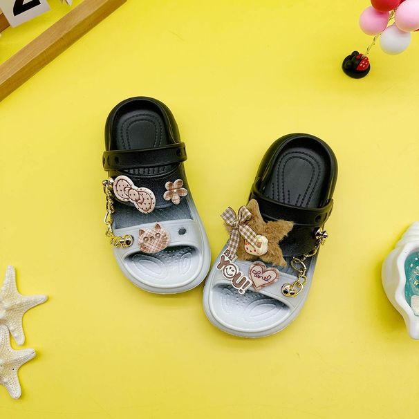 Nuove pantofole da genitore-figlio con stella a cinque punte e gatto KT, sandali alla moda con suola morbida antiscivolo per ragazzi e ragazze_voghion.com