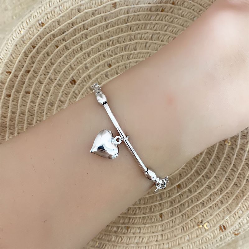 Silberfarbenes VENUS-Liebes-Herz-Armband für Frauen, Mädchen, Geschenk, Perlenfransen, Quadrate, Schmuck, Stempel, Dropship Who_voghion.com