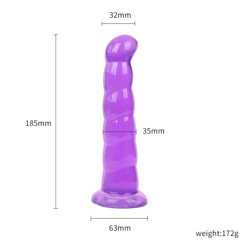 Transparent crystal jelly colored threaded G-point simulation for women, fake JJ suction cup peni_voghion.com