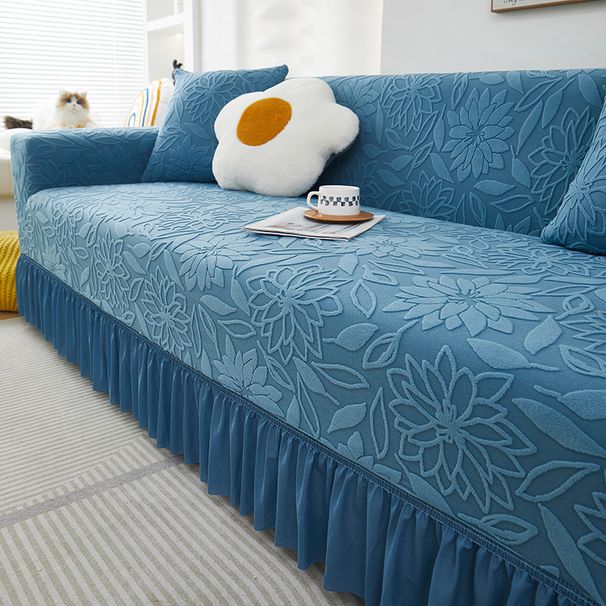 Camellia Skirt Protection Sofa Cover All Inclusive Universal Cover Universal Straight Sofa Cover New 2024 Cover Cloth_voghion.com