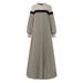 Women's Clothing Splicing Pleated Sundress Robe_voghion.com