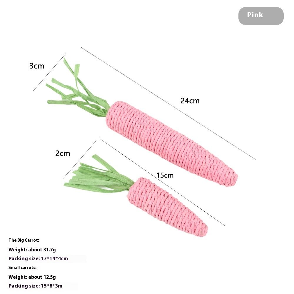 Neues Katzenspielzeug mit Papierseil und Karottenbiss, resistent gegen Zahnreinigung, Spaß beim Spielen, Lärm_voghion.com