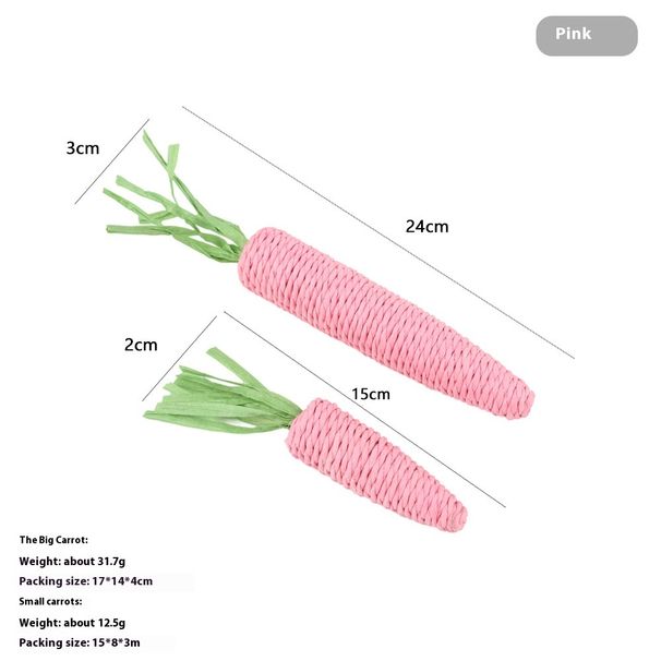 Neues Katzenspielzeug mit Papierseil und Karottenbiss, resistent gegen Zahnreinigung, Spaß beim Spielen, Lärm_voghion.com