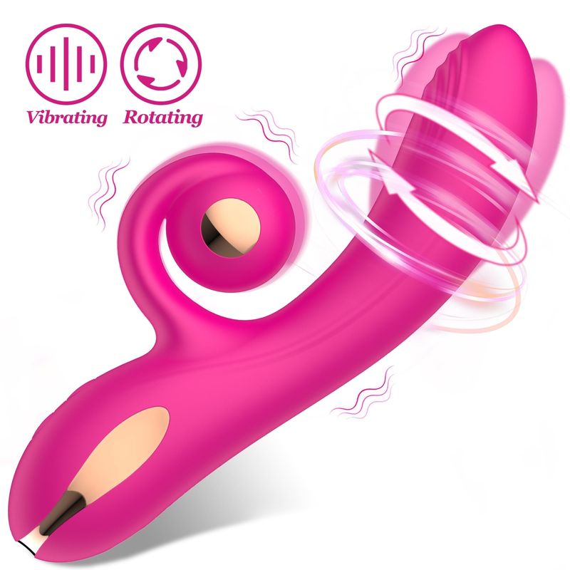 LETHIME Rabbit Vibrator For Women Female Sex Toys With 10 Vibrating & 10 Rotating Modes Waterproof Silicone Adult Toy G Spot Clitoral Stimulator_voghion.com
