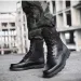 Mens Black Fashion Boots Summer Outdoor Walking Hiking Climbing Lightweight Lace-up Shoes Warm Wool Soft Fur Plush_voghion.com